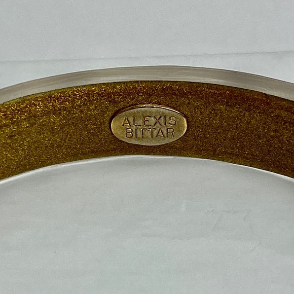 EUC ALEXIS BITTAR TAPERED BANGLE BRACELET GOLD - Picture 6 of 7